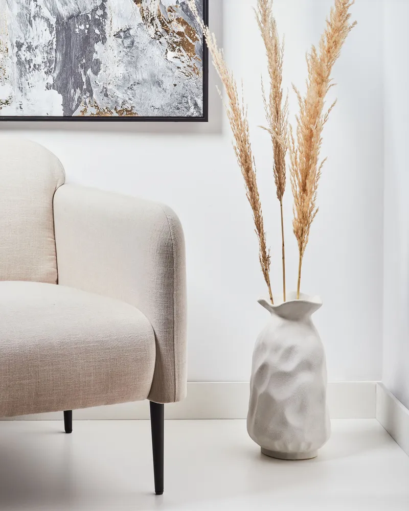 Vaso da fiori CATTAIL Ceramica Bianco sudicio