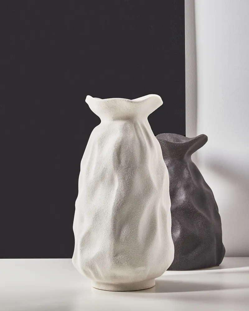 Vaso da fiori CATTAIL Ceramica Bianco sudicio