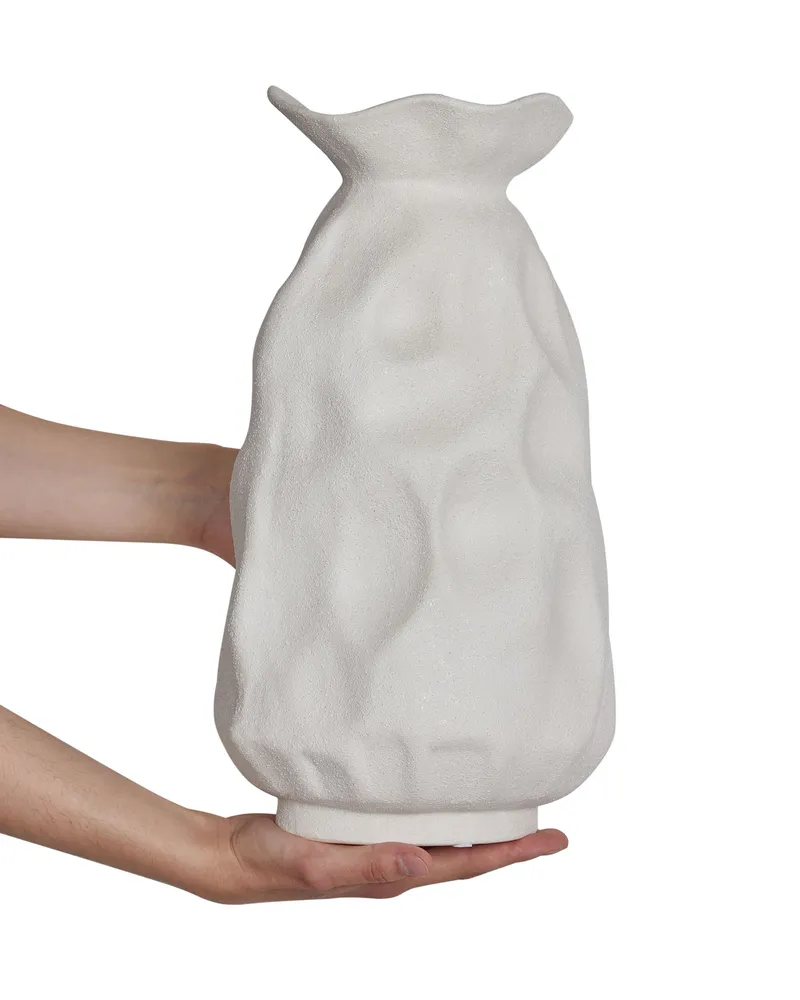 Vaso da fiori CATTAIL Ceramica Bianco sudicio
