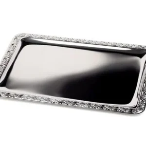 Vassoio APS -SCHÖNER ESSEN- 35 x 24 cm acciaio inossidabile 18/0 con bordo decorativo 00383