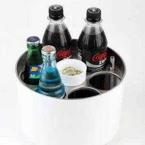 Vassoio con tappo corona APS Ø 65 cm altezza: 3 cm bianco plastica SAN per frigorifero per conferenze 00618