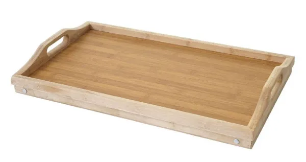 Vassoio Mendler HWC-B88 vassoio da portata vassoio legno vassoio per la colazione vassoio decorativo bambù 21x64x30cm 60736