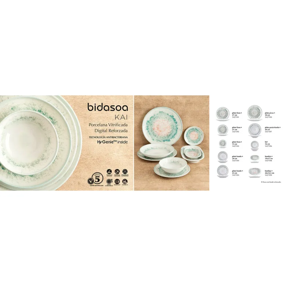 Vassoio per aperitivi Bidasoa Kai Hydrozero Bianco 19 x 11 cm (6 Unità)