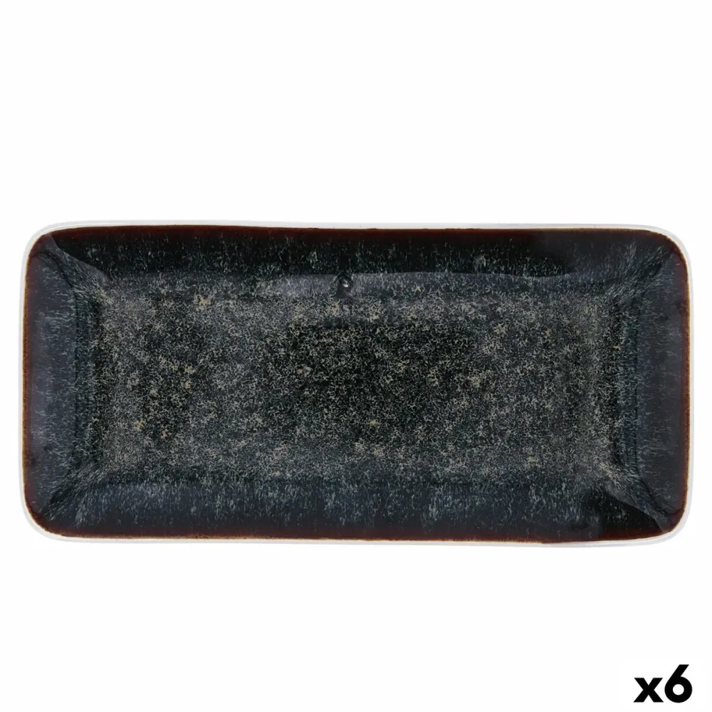 Vassoio per aperitivi Bidasoa Élite Marrone 30 x 14,5 x 2,6 cm (6 Unità)