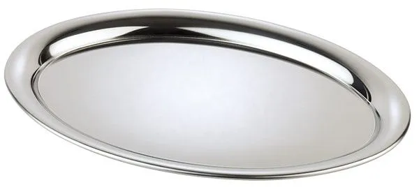 Vassoio da portata APS -KAFFEEHAUS- 19 x 15 cm altezza: 1 cm ovale acciaio inossidabile lucidato specchio per zucchero e p...
