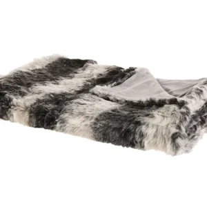 Blanket TAZA Fabric 180 x 220 cm Grey