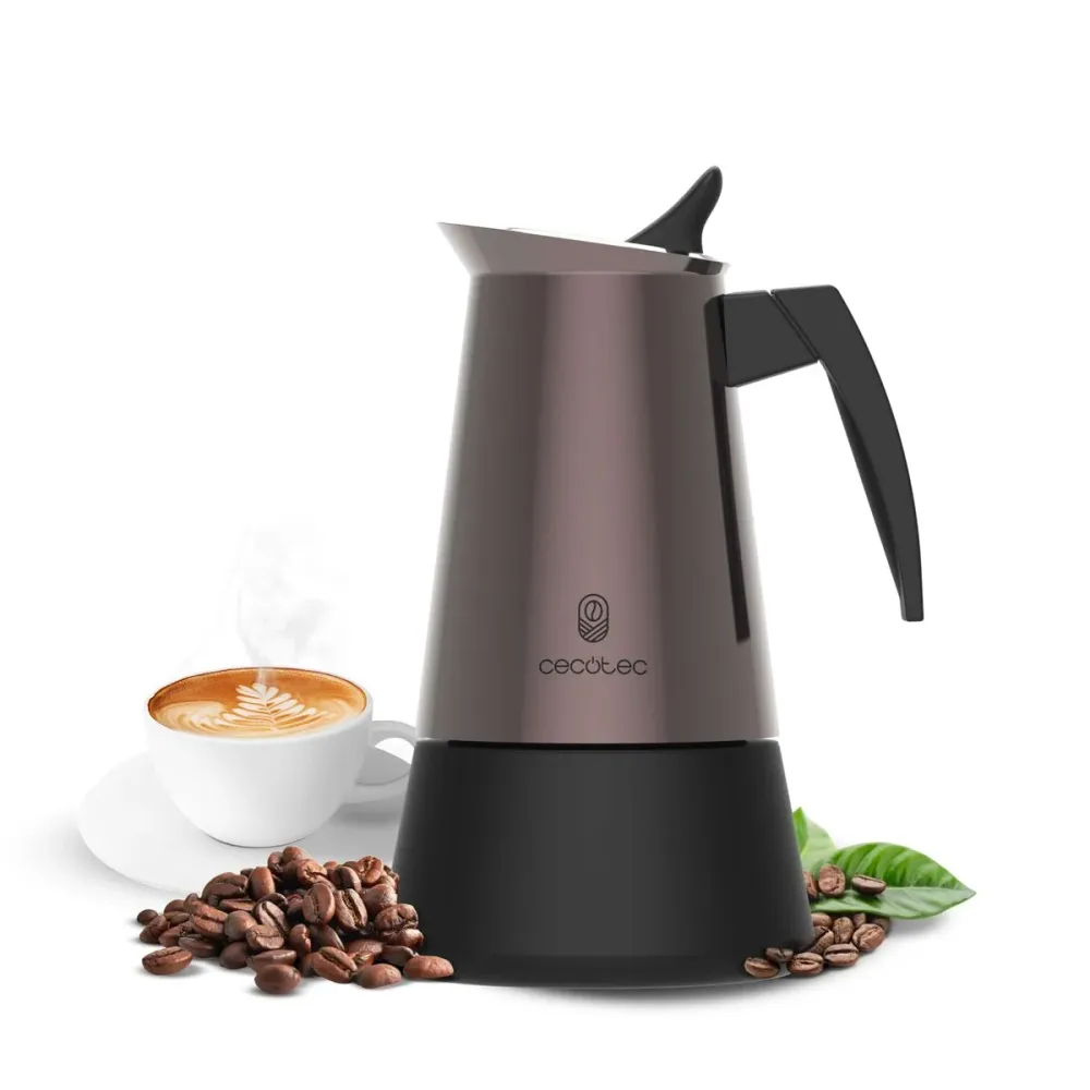 Caffettiera Italiana Cecotec Piccolina 600 Bronzo Bronce 10 Tazze 300 ml