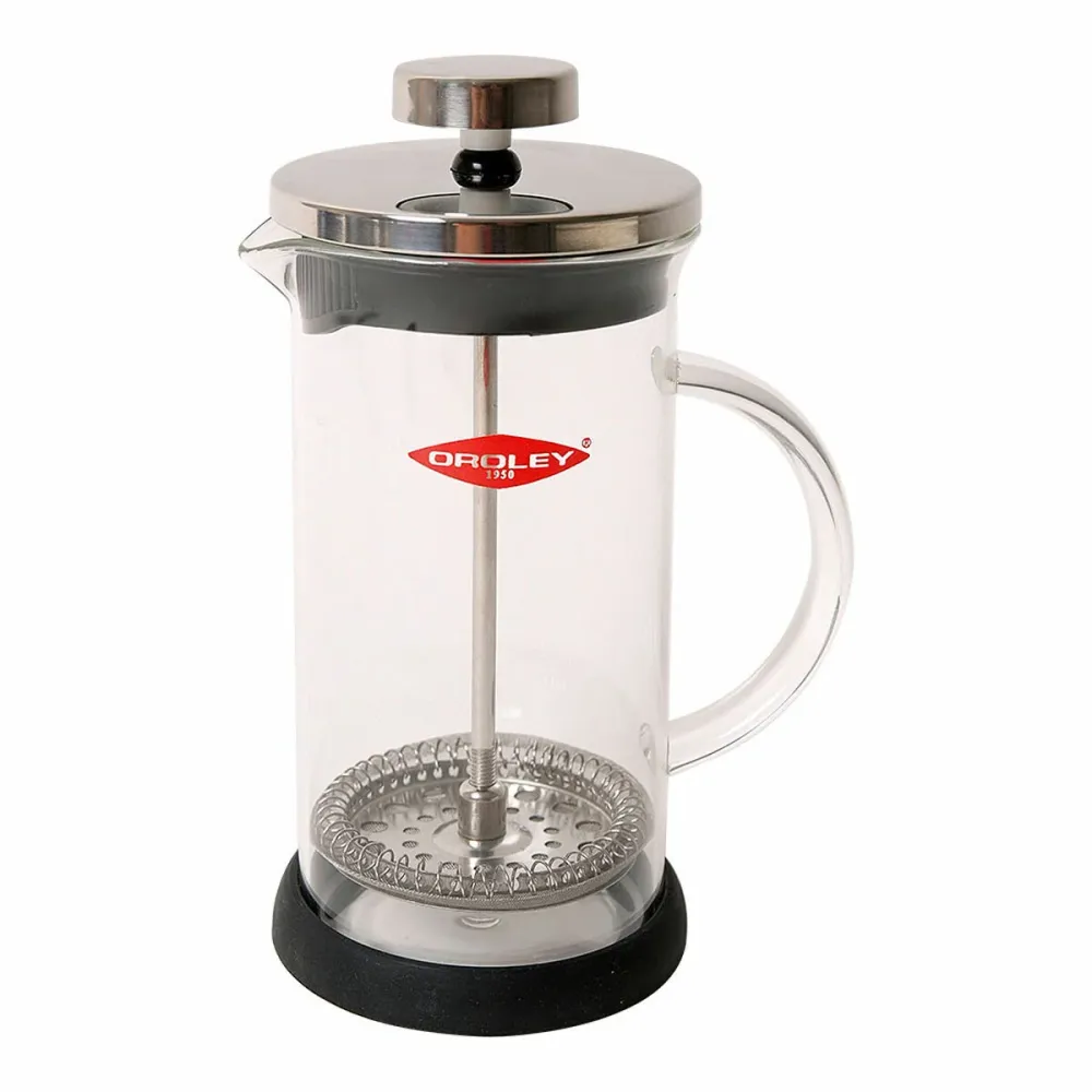 Caffettiera Stantuffo Oroley Spezia 6 Tazze Vetro Borosilicato Acciaio inossidabile 18/10 600 ml