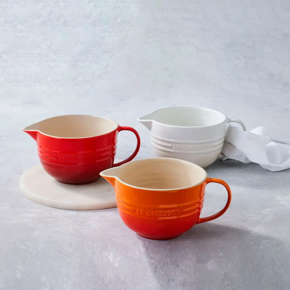Ciotola ceramica con manico e beccuccio Le Creuset