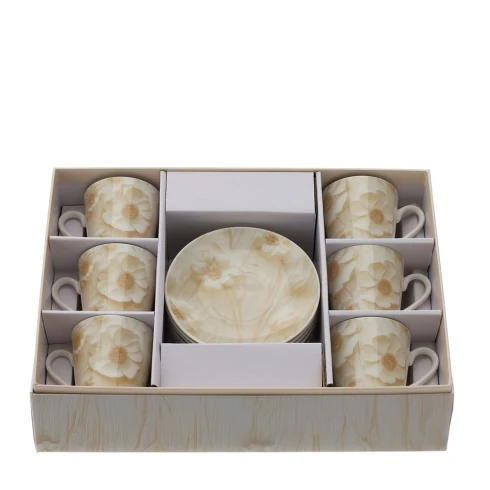 HERVIT - Box 6 tazzine caffe’ tela grezza
