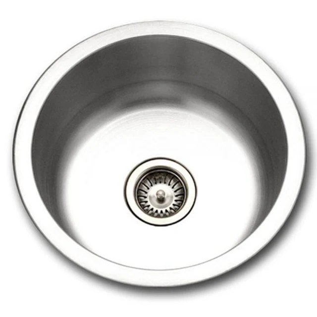 Houzer Hospitality Series 18" Stainless Steel Drop- Topmount Round Singolo Bowl Bar/Prep Sink,