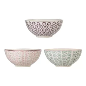 Set di 3 ciotole gres viola Maya Bloomingville - 17cm