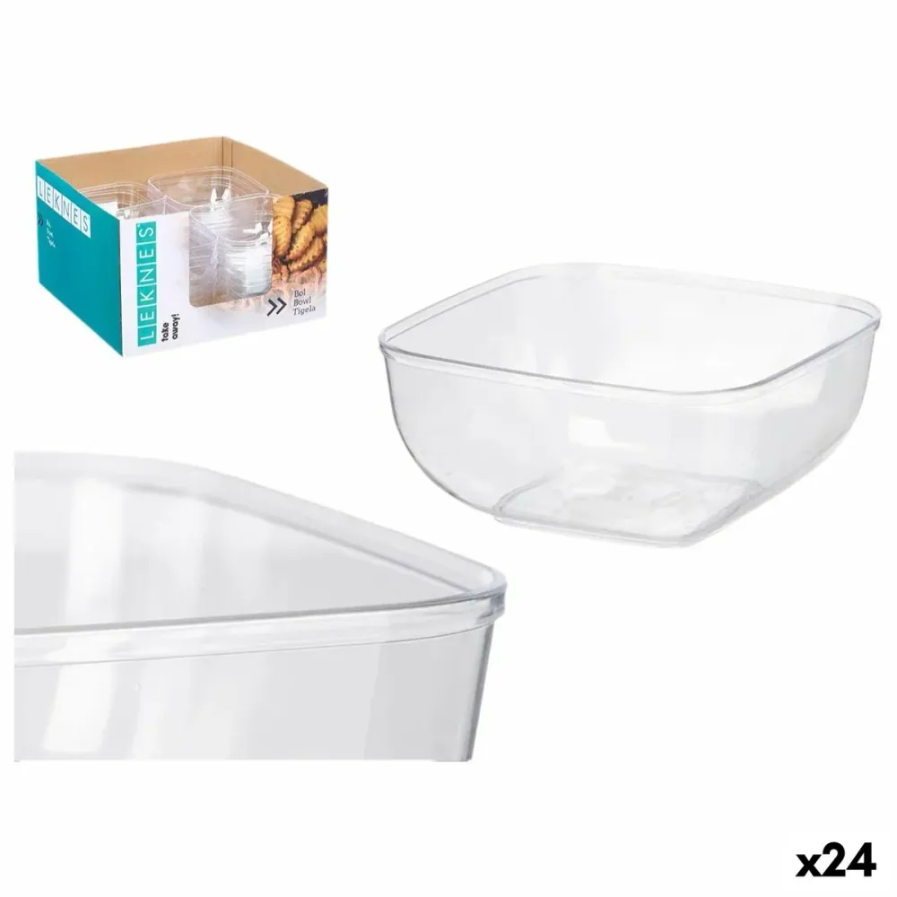 Set di Ciotole Leknes CK80688 Trasparente Plastica 800 ml 15,3 x 7 x 15,3 cm (24 Unità)