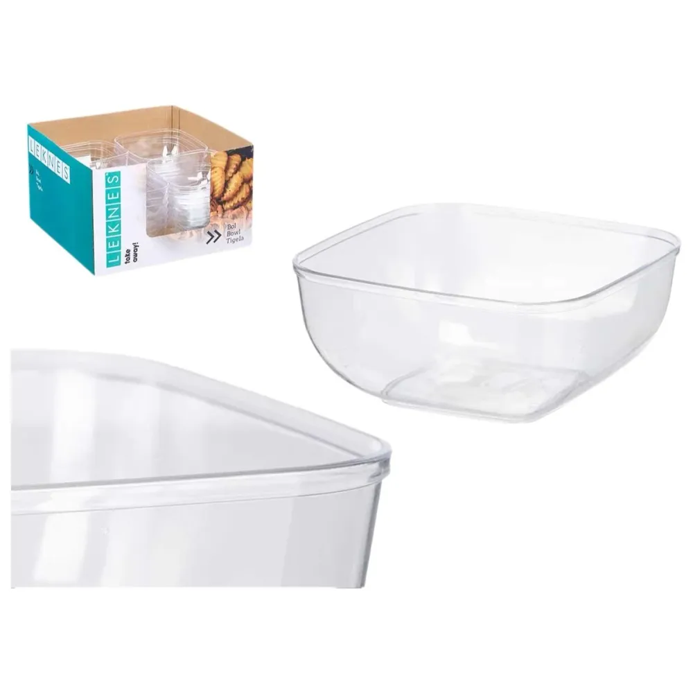 Set di Ciotole Leknes CK80688 Trasparente Plastica 800 ml 15,3 x 7 x 15,3 cm (24 Unità)