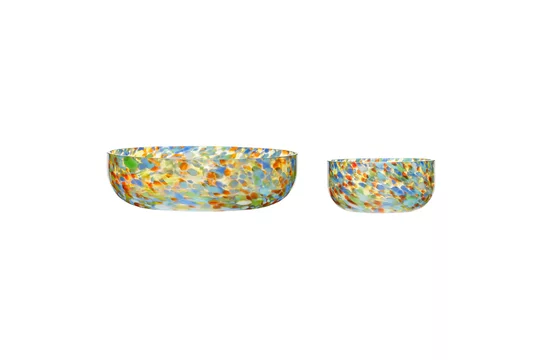 Set di 2 ciotole vetro multicolore Confetti Hübsch - 15cm