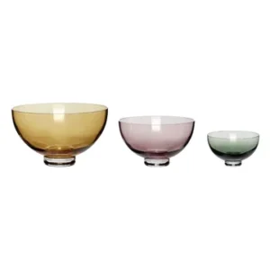 Set di 3 ciotole vetro multicolore Radiant Hübsch - 12cm