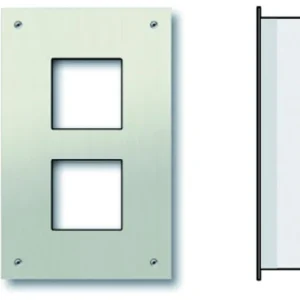Set da incasso TCS composto da pannello frontale e scatola da incasso per collezione AMI per 2 moduli AMI ZAU2002-0030