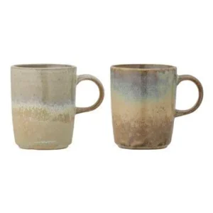 Set di 2 tazze gres marrone Dahlia Bloomingville - 11cm