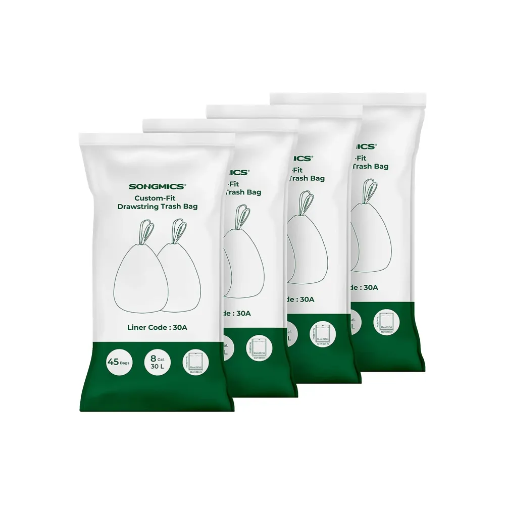 Canovaccio Assorbente 180 Sacchetti per Spazzatura Cordoncino 30L