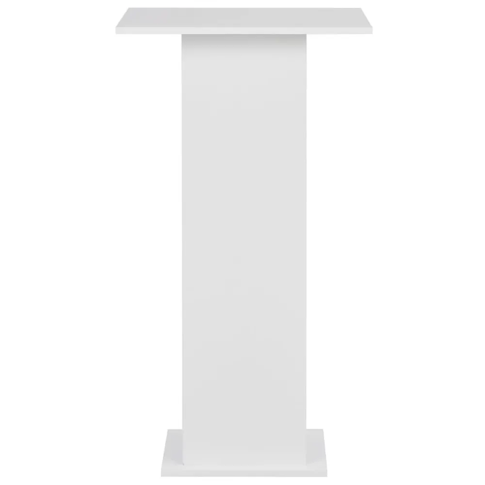 Tavolo da Bar Bianco 60x60x110 cm con Ante Vetro