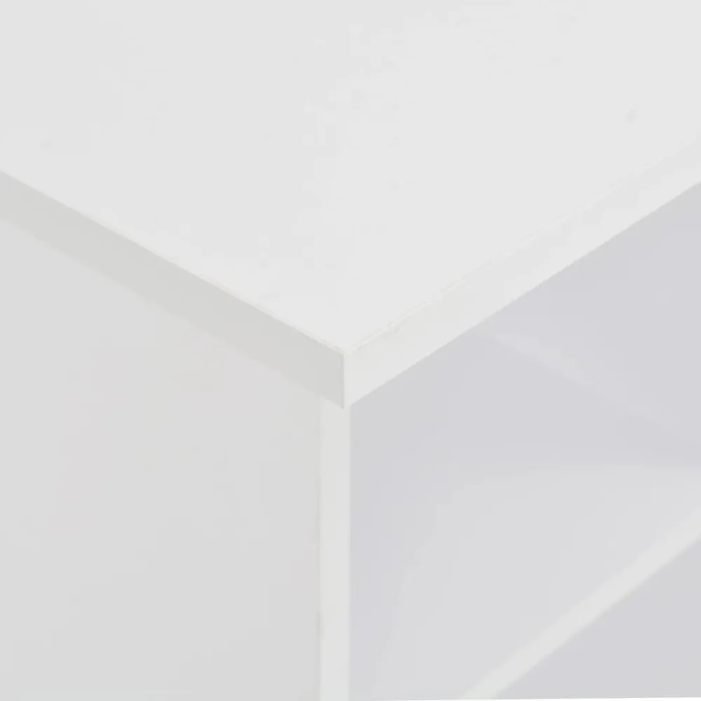 Tavolo da Bar Bianco 60x60x110 cm con Ante Vetro