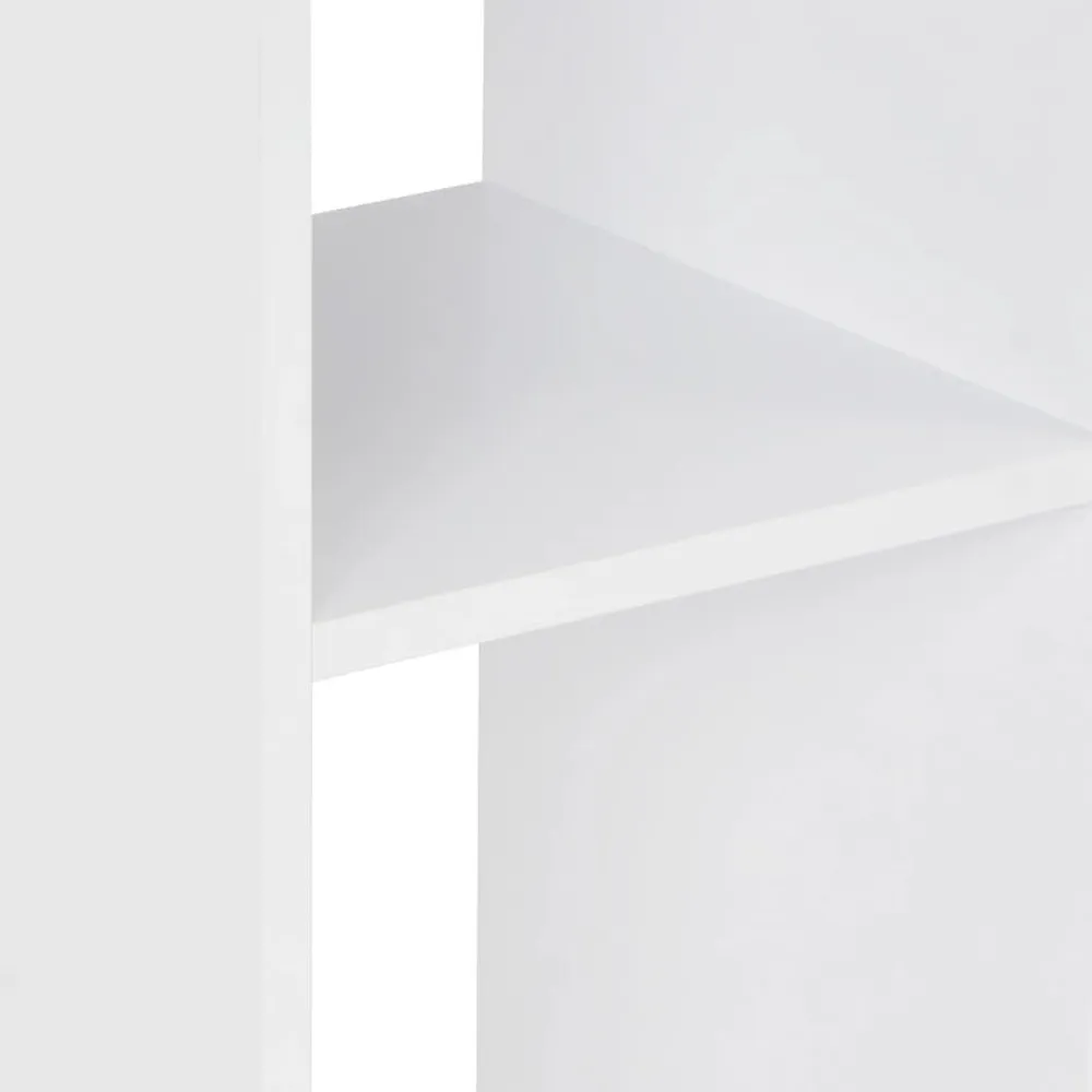 Tavolo da Bar Bianco 60x60x110 cm con Ante Vetro
