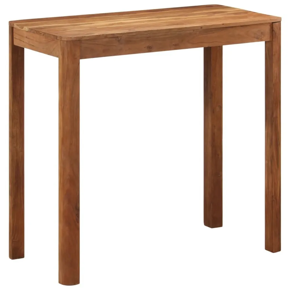 Tavolo da Bar Legno Acacia con Finitura Ambra 110x55x106 cm Facile Montaggio