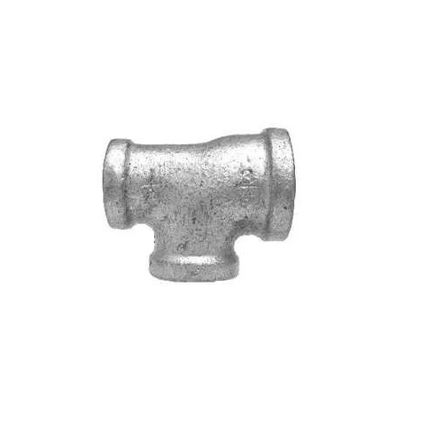 1-1/4" X 1" X 3/4" Galvanized Malleable Reducing Tee Nipples And Fittings 64350