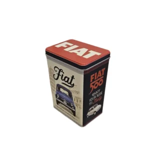 Barattolo latta da 3Lt Fiat 500 mitica italiana Misure 10x14x20