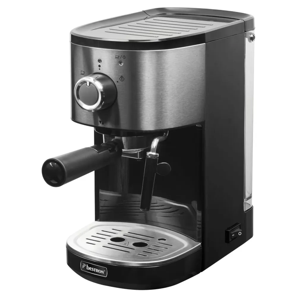 Bestron Macchina per Caffè Espresso AES800STE 1450W Acciaio Inox 1,25L