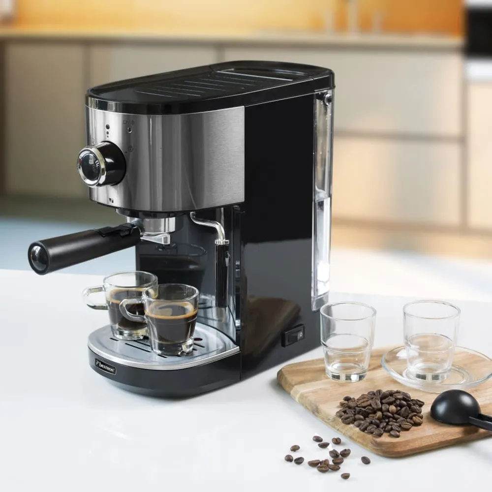 Bestron Macchina per Caffè Espresso AES800STE 1450W Acciaio Inox 1,25L