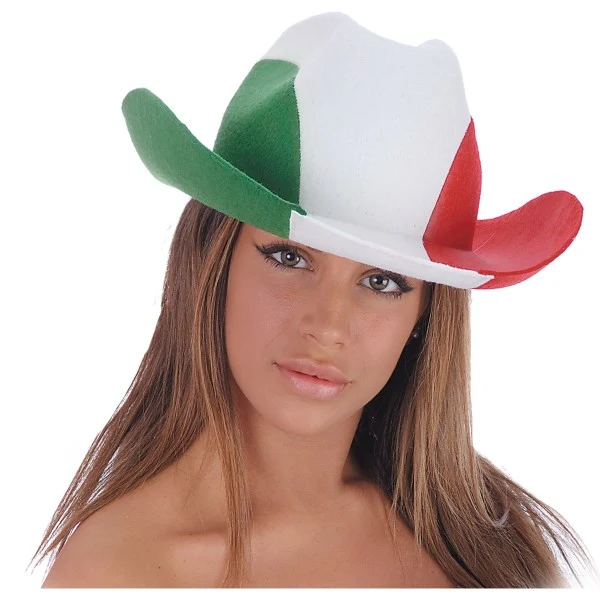 CAPPELLO COWBOY BANDIERA ITALIANA