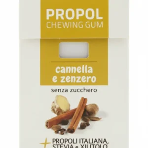 Chewing propol natural gum - con propoli – gusto cannella e zenzero 25 g - gomma da masticare senza zucchero, con propoli...