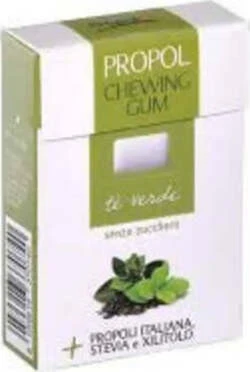 Chewing propol natural gum - con propoli – gusto tè verde 25 g - gomma da masticare senza zucchero, con propoli e stevia e...
