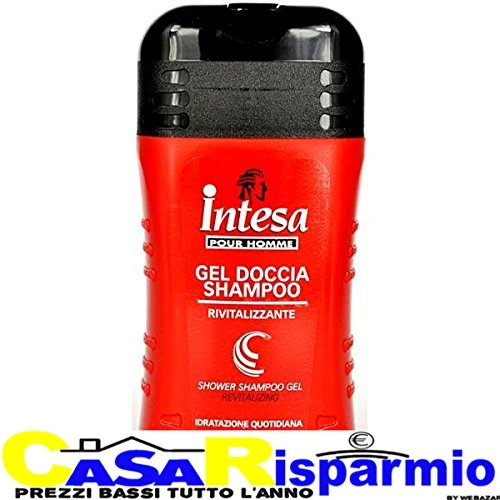 Intesa, gel doccia e shampoo 2 1 al ginseng, 3 pezzi, 250 ml (etichetta lingua italiana non garantita)