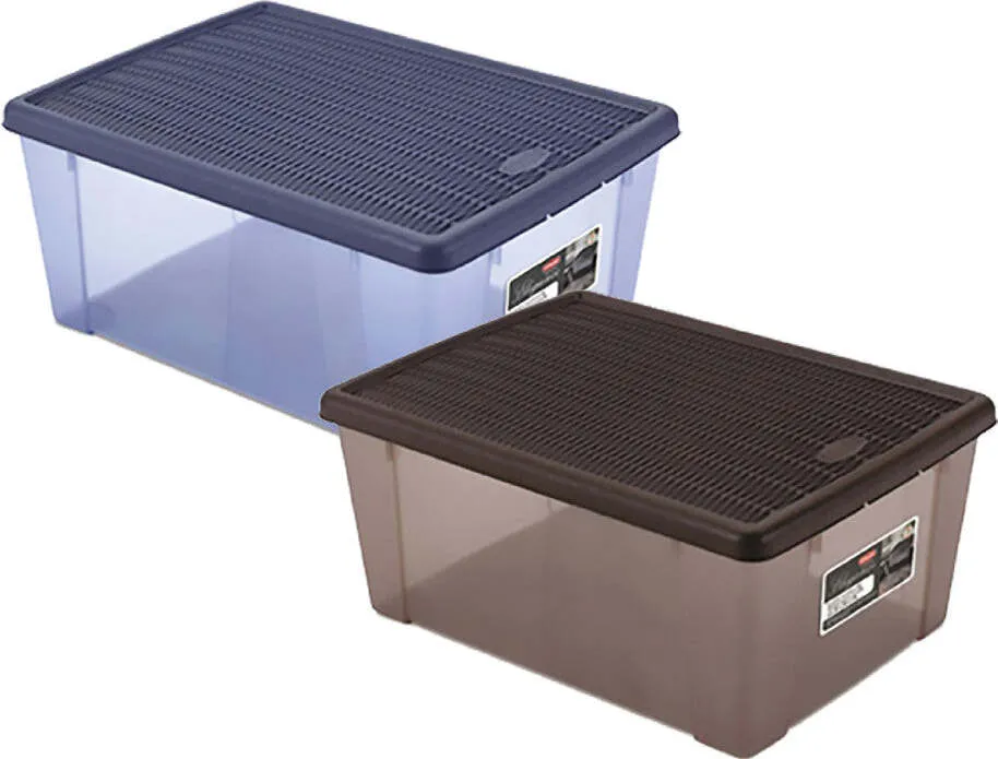SCATOLA MULTIUSO 'ELEGANCE BOX' XXL cm 59 x 39 x h 17 moka/moka Stefanplast