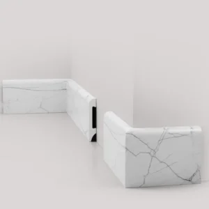 Battiscopa polimero Ard Italia JT1137/311 misura 2000x14x85 mm Bianco Carrara