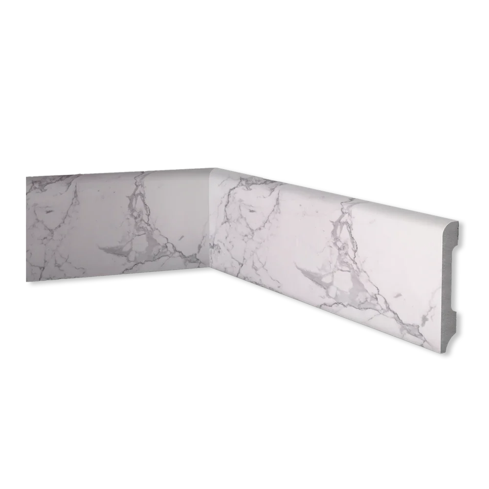 Battiscopa polimero Ard Italia JT1137/311 misura 2000x14x85 mm Bianco Carrara