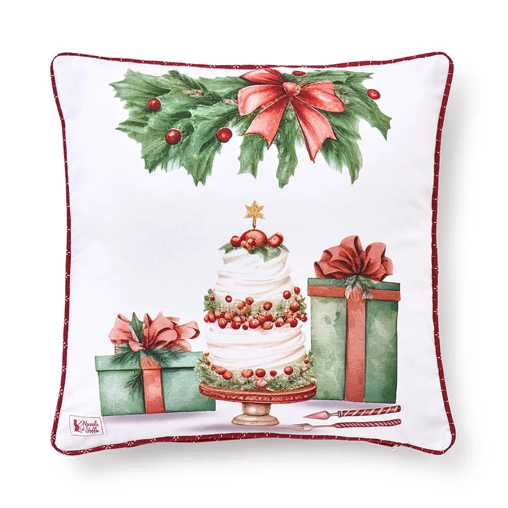 Cuscino Double Face "Storia di Natale" Nuvole di Stoffa 40x40 cm.