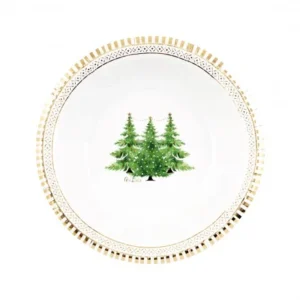 8 piatti cm 24 Gold Trees