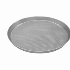 Teglia per pizza Schneider Ø superiore 420 mm Ø inferiore 400 mm altezza 25 mm perforazione 3 mm alluminio 997641 con Manu...