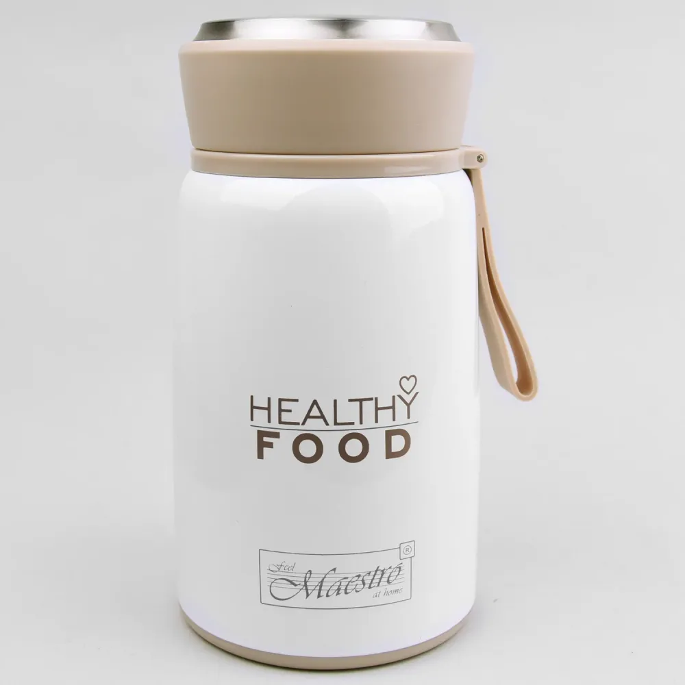 Contenitore termico per alimenti Thermos acciaio inossidabile con cucchiaio pieghevole 800ml