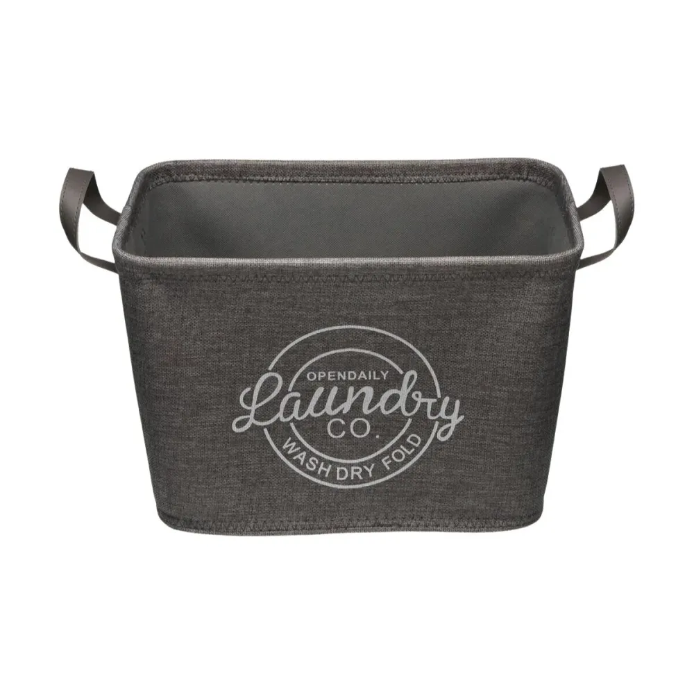 Cesto per i Panni Sporchi Versa Grigio Poliestere PVC Metallo EVA 38 x 25 x 26 cm