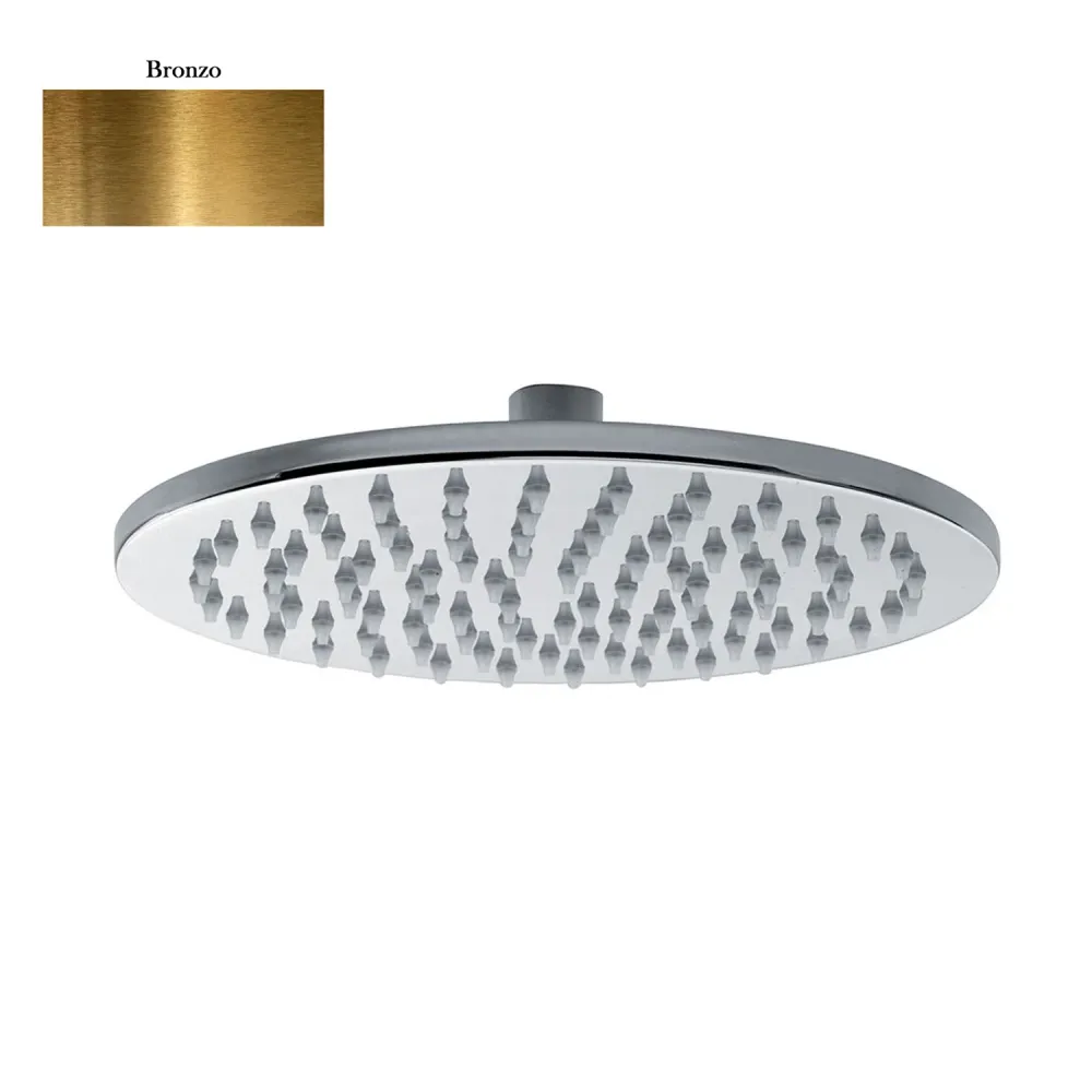 Soffione tondo Linz 200mm monogetto e ispezionabile bronzo Misura 150x220 cm