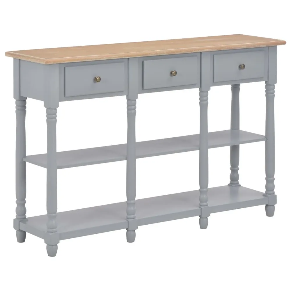 Tavolo Consolle Grigio 120x30x76 cm MDF
