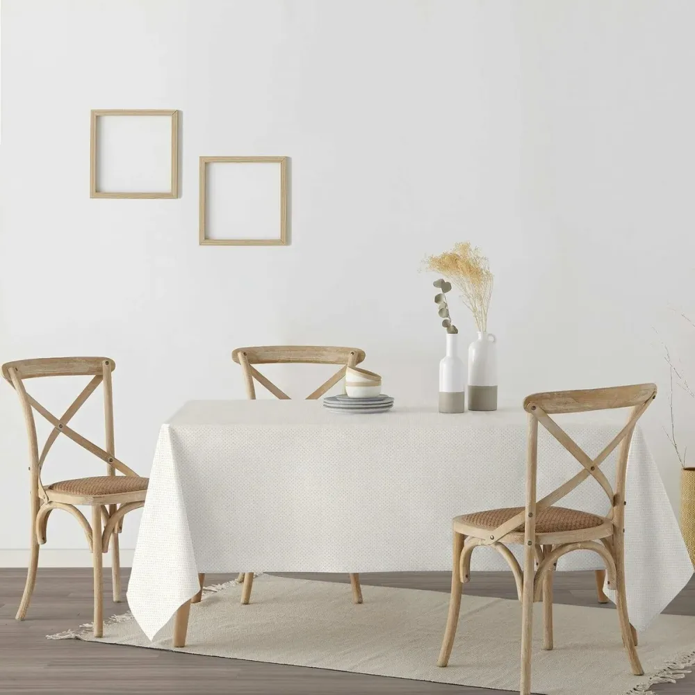 Tovaglia resina antimacchia Belum Dots Gold Multicolore 200 x 150 cm