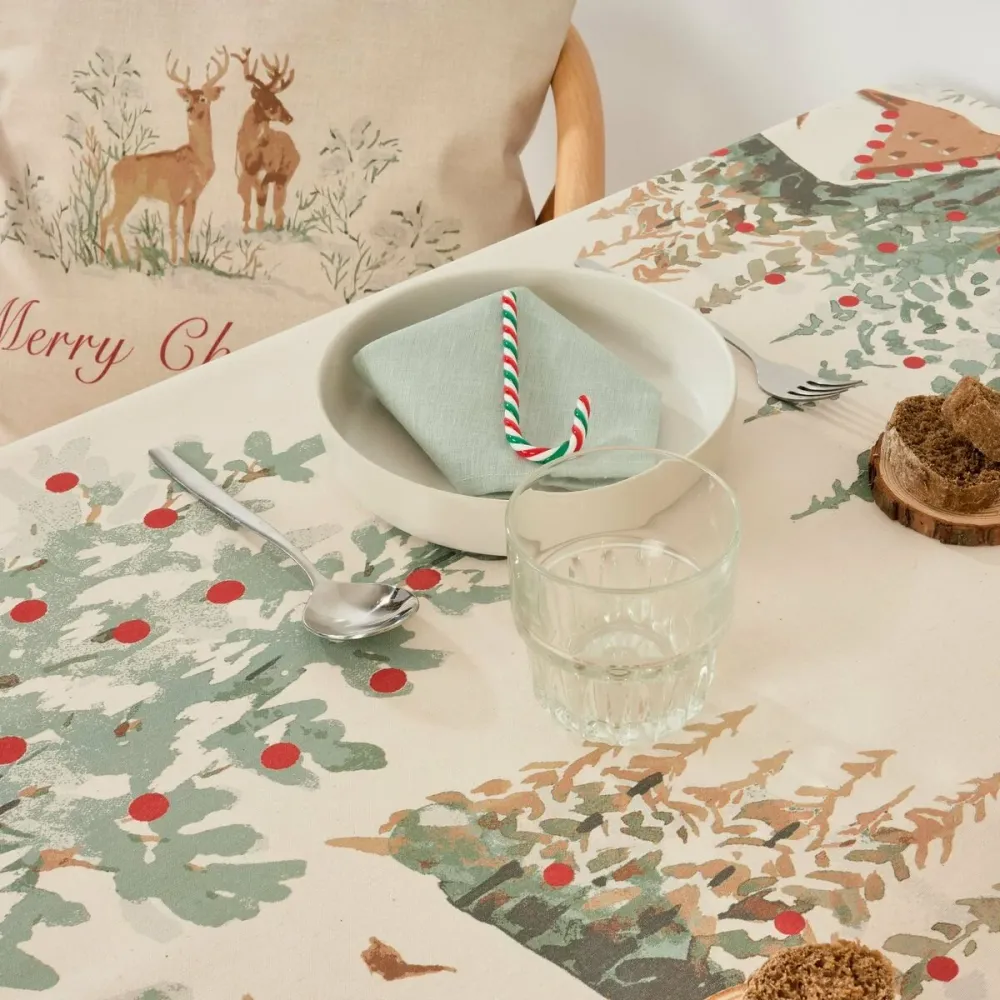 Tovaglia antimacchia Belum Christmas Deer Multicolore con Angoli Elastici