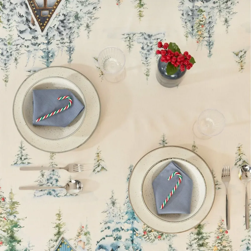 Tovaglia antimacchia Belum Christmas Landscape 100 x 155 cm con Angoli Elastici