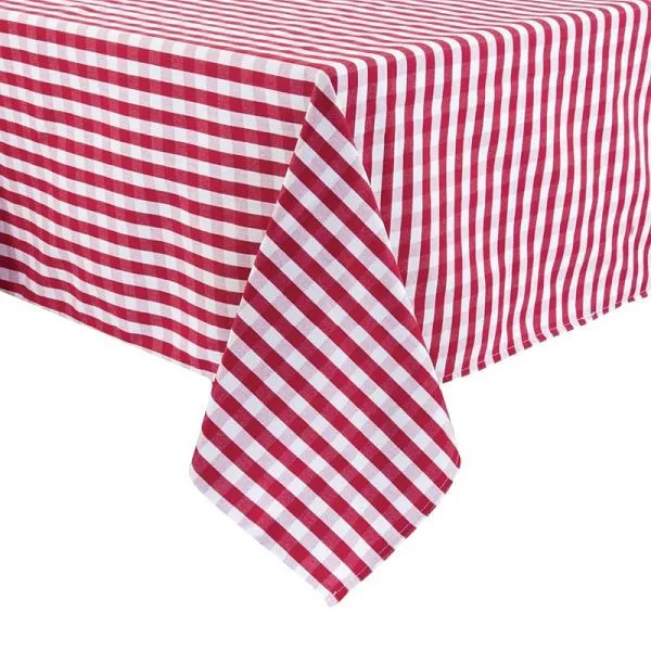 Mitre Comfort Tovaglia quadretti rosso e bianco quadretti 89cm HB581 con Ricamo Artigianale