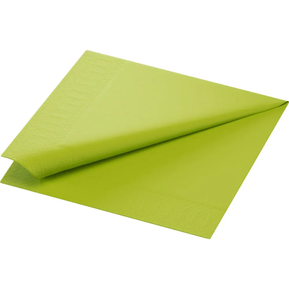 Punti di tovaglio di stoffa cellulare 40 x 40 cm 3 strati 1/4 Falz Kiwi | Pacchetto (250 tovaglioli)